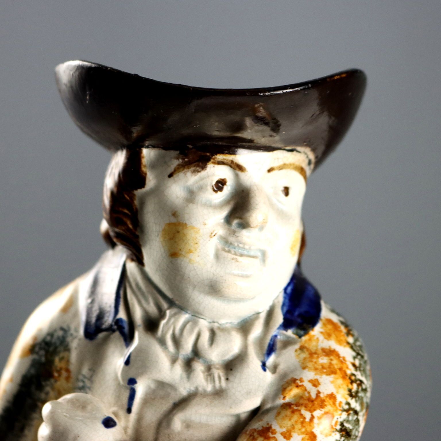 Antique Jug Toby Ceramic Staffordshire Manufacture XIX Century photo for sale