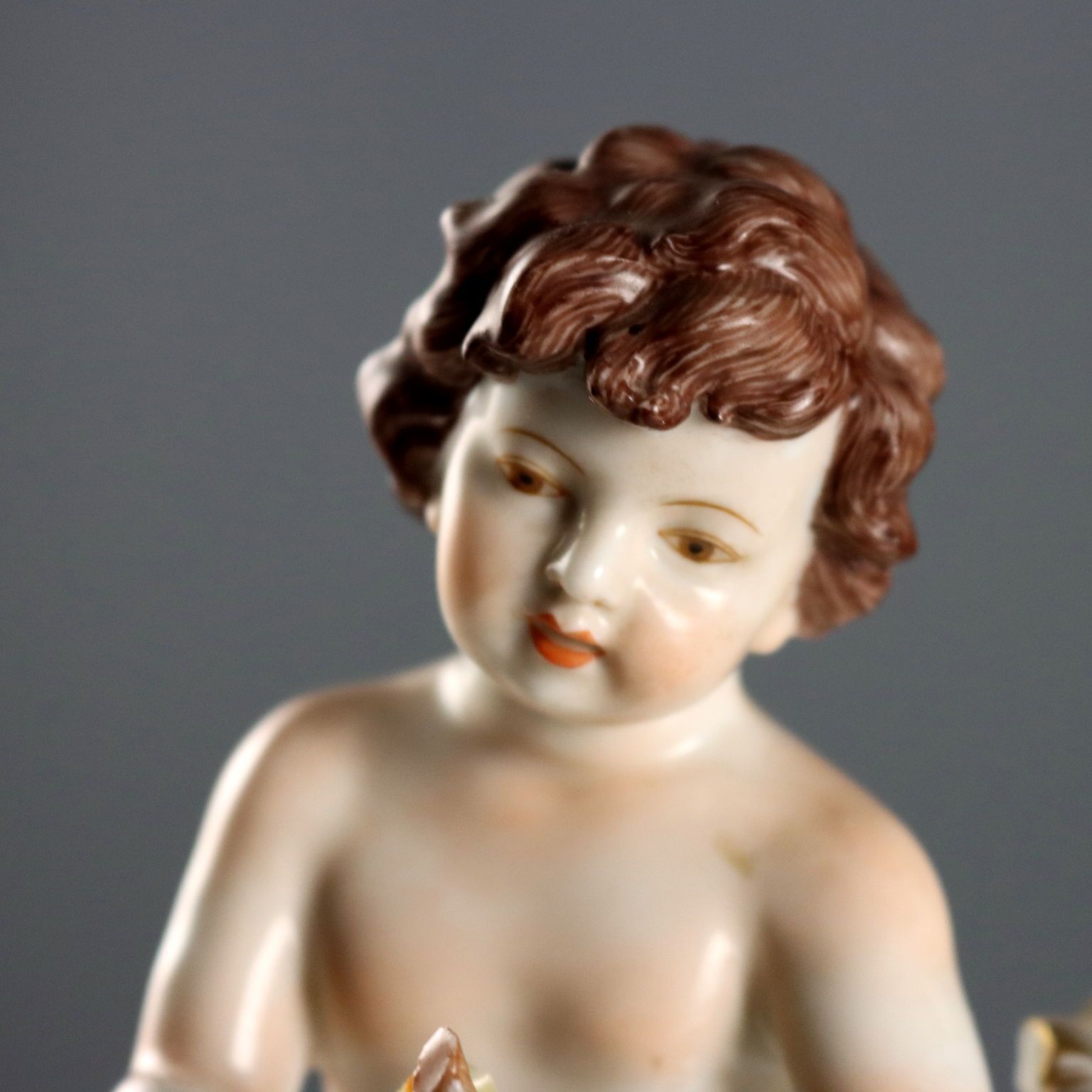 Antique Candle Holders Porcelain Capodimonte XX Century photo buy