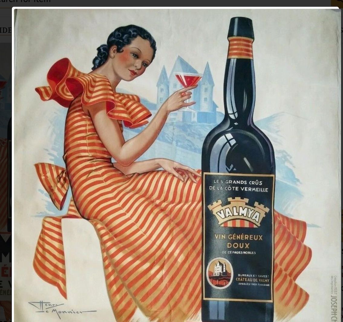 Giant Unframed Lithographic Poster By Henri Lemonnier France C. 1938 (Unframed) photo Art