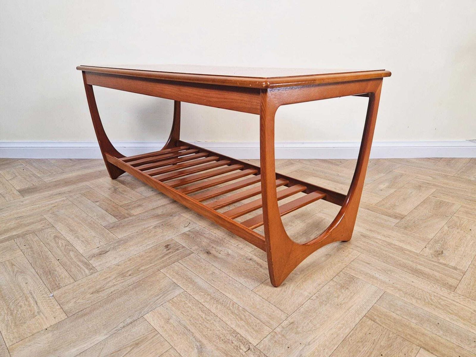 V. Wilkins For G Plan Brasillia Vintage Mid Century Solid Teak Coffee Table Bl738 photo Furniture
