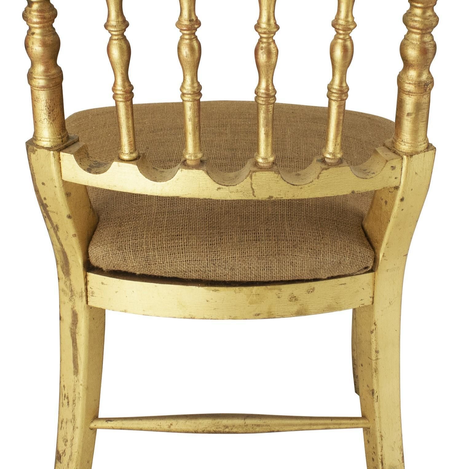 Tiffany Chiavari Style Chair In Gold Leaf, France, Circa 1960 photo buy