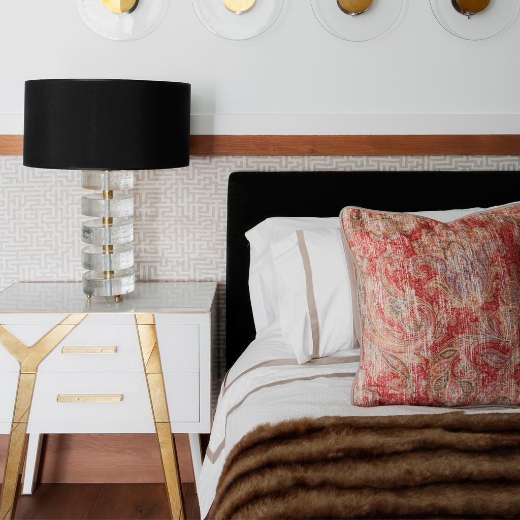 Pair Of Contemporary Italian Bedside Tables In Solid Wood And Glass By La Studio A photo buy