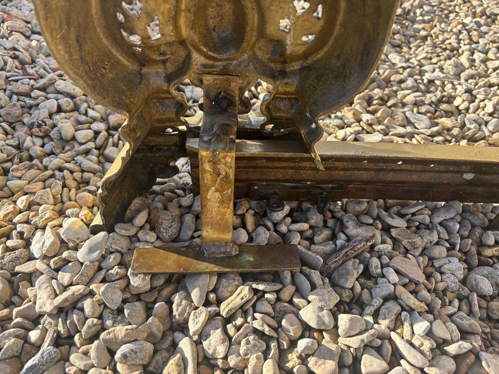 A Pair Of Quality Brass 19th Classical French Chenets On Adjustable Fender photo vinterior