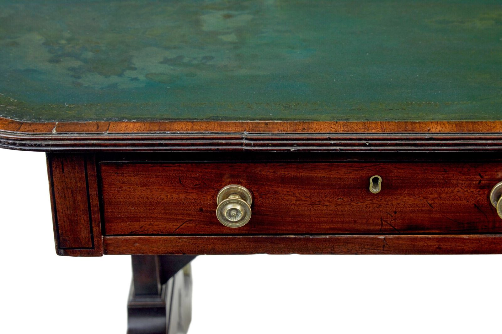 19th Century Early Victorian Leather Top Writing Table photo Furniture