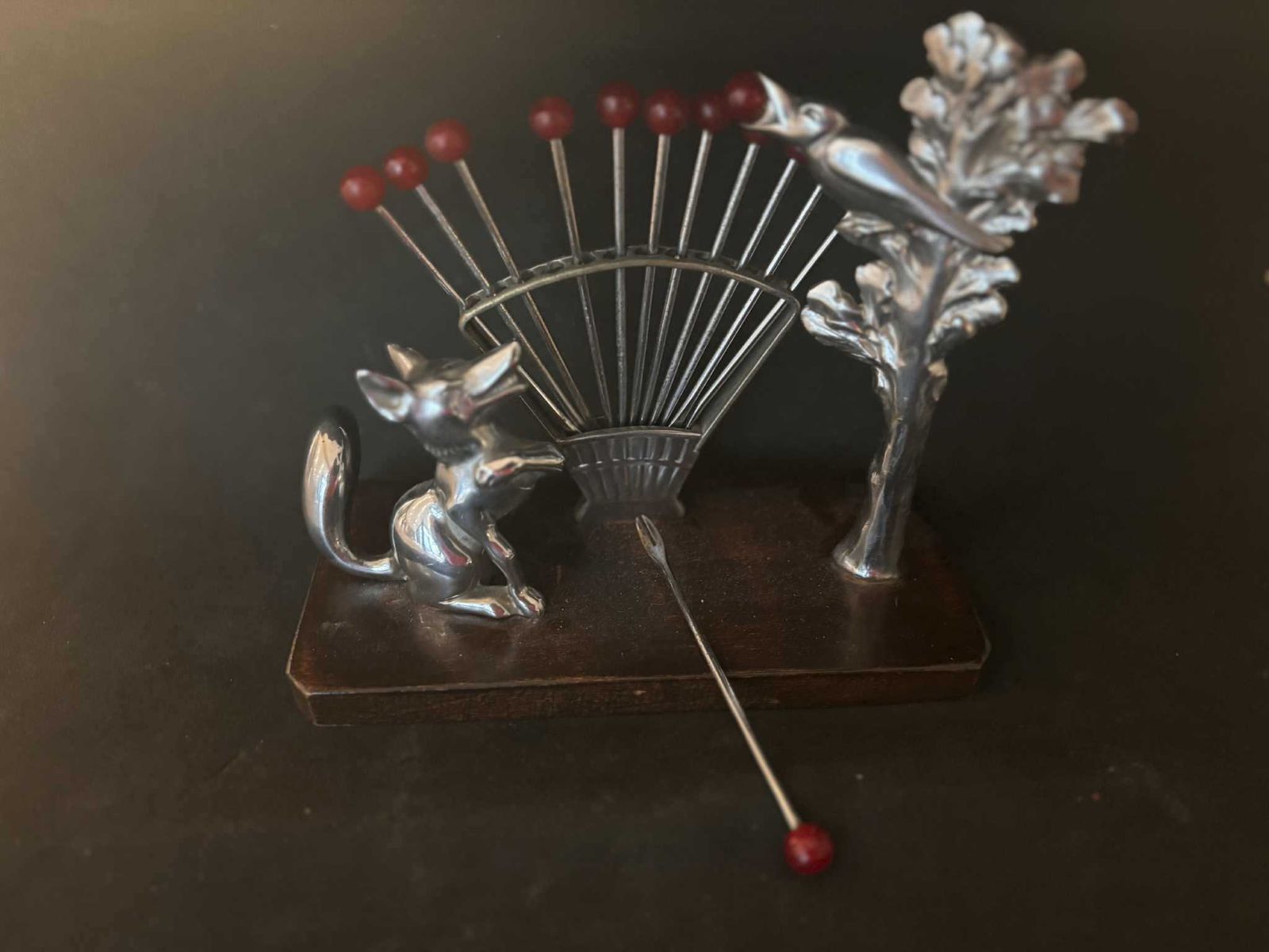 Art Deco Escargot Pickset, Jaren 1930, Franse Fabel, Bakeliet & Palissander photo for sale
