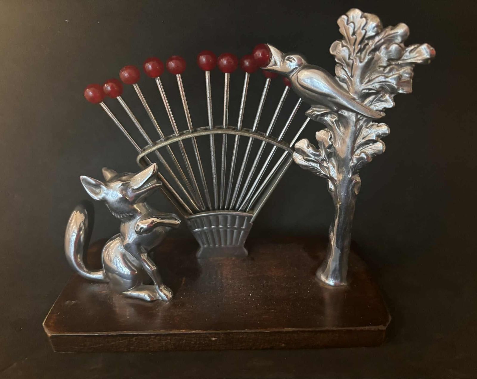 Art Deco Escargot Pick Set, 1930s French Fable, Bakelite & Rosewood photo vintage