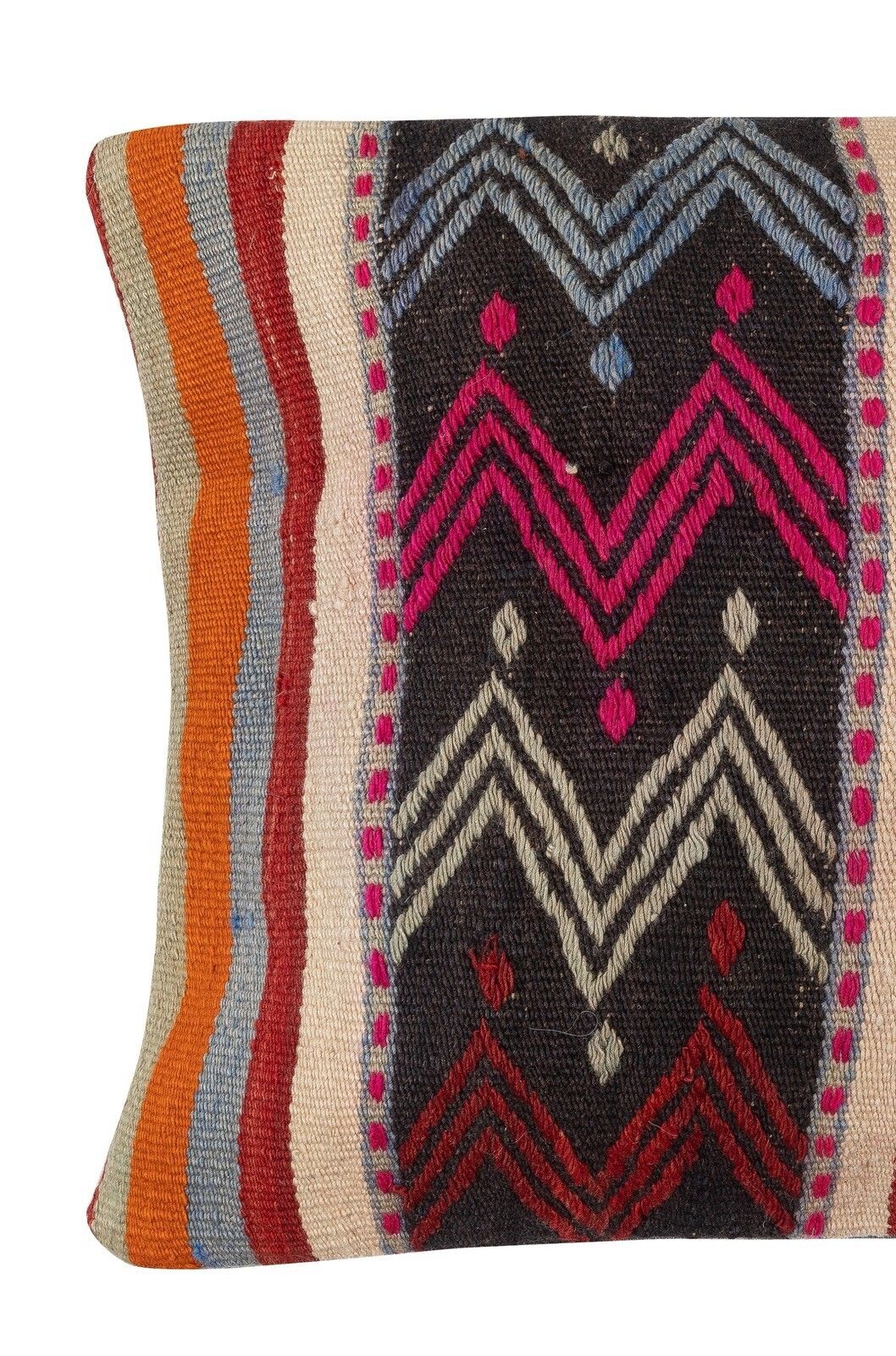 16"X24" Vintage Kilim Cushion Cover. Hand Woven Bohemian Lumbar Pillow Cover photo furniture