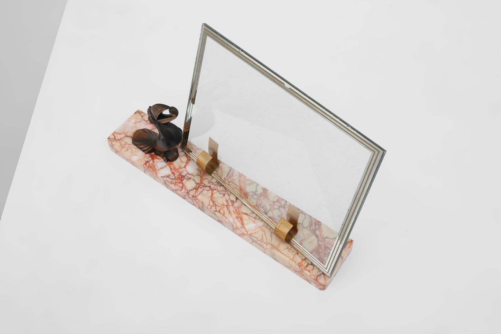 photo furniture Art Deco Picture Frame With Toucan Sculpture From Guénot, France, 1920s