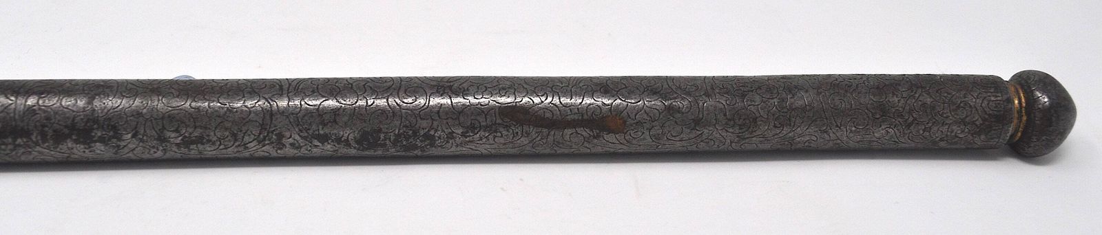photo furniture Antique Tibetan Iron Document Holder, 16th 17th Century, Parcel Gilt Scrollwork Pen Case, Rare Himalayan Antiquity Collector Gift