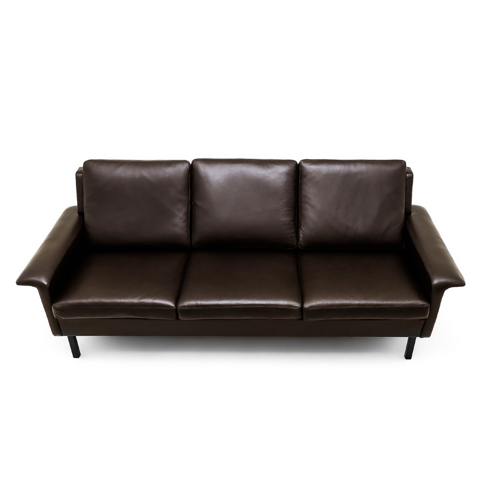 Danish Mid Century 1960s Model 3330 Arne Vodder 3 Seat Leather Sofa For Fritz Hansen photo Furniture