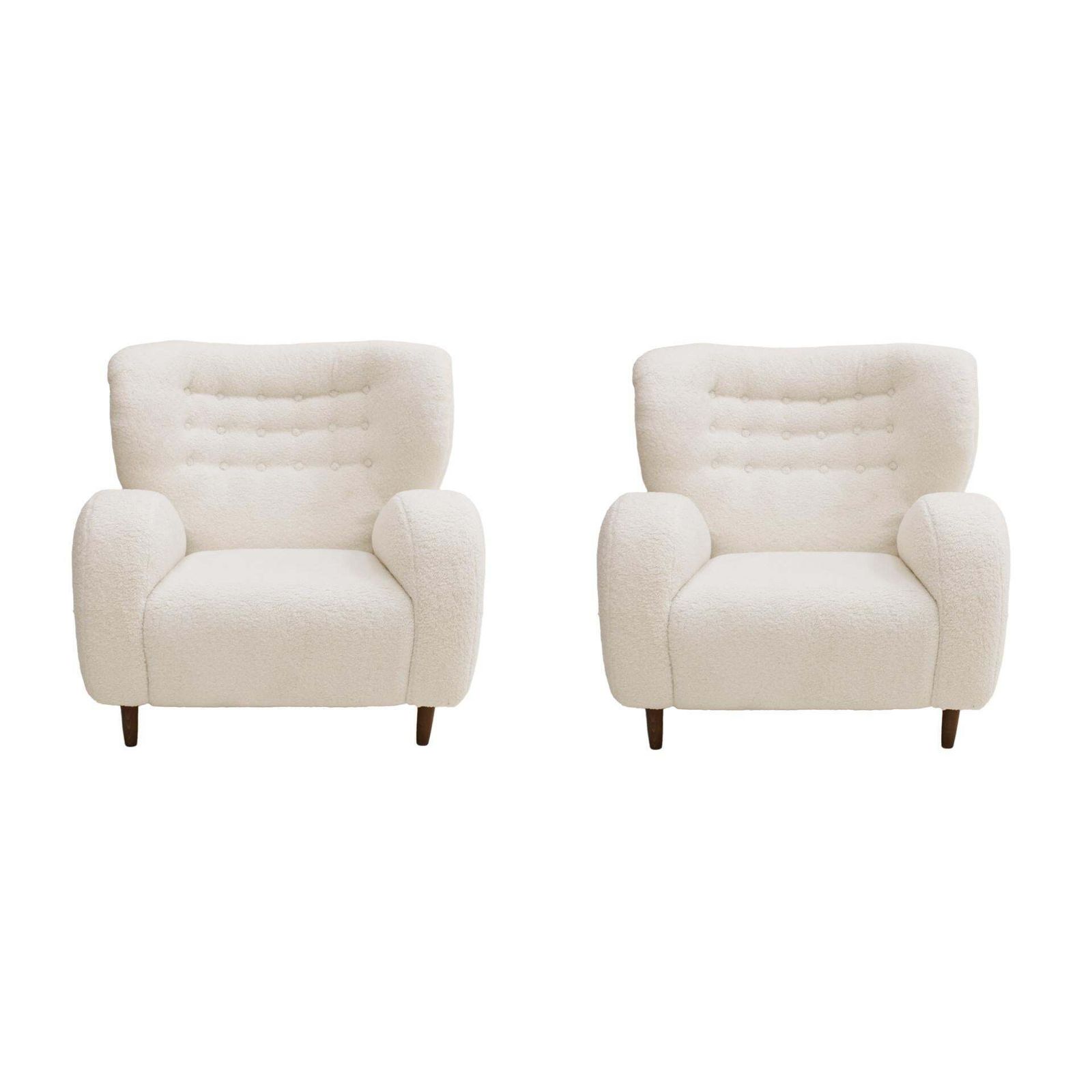 Pair Of Wool And Solid Wood Armchairs From The Late 20th Century, Norway photo furniture