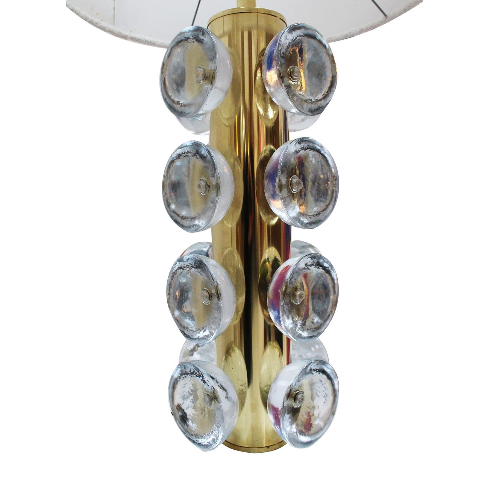 Italian Table Lamp Made Of Murano Glass And Brass, Italy photo Lighting