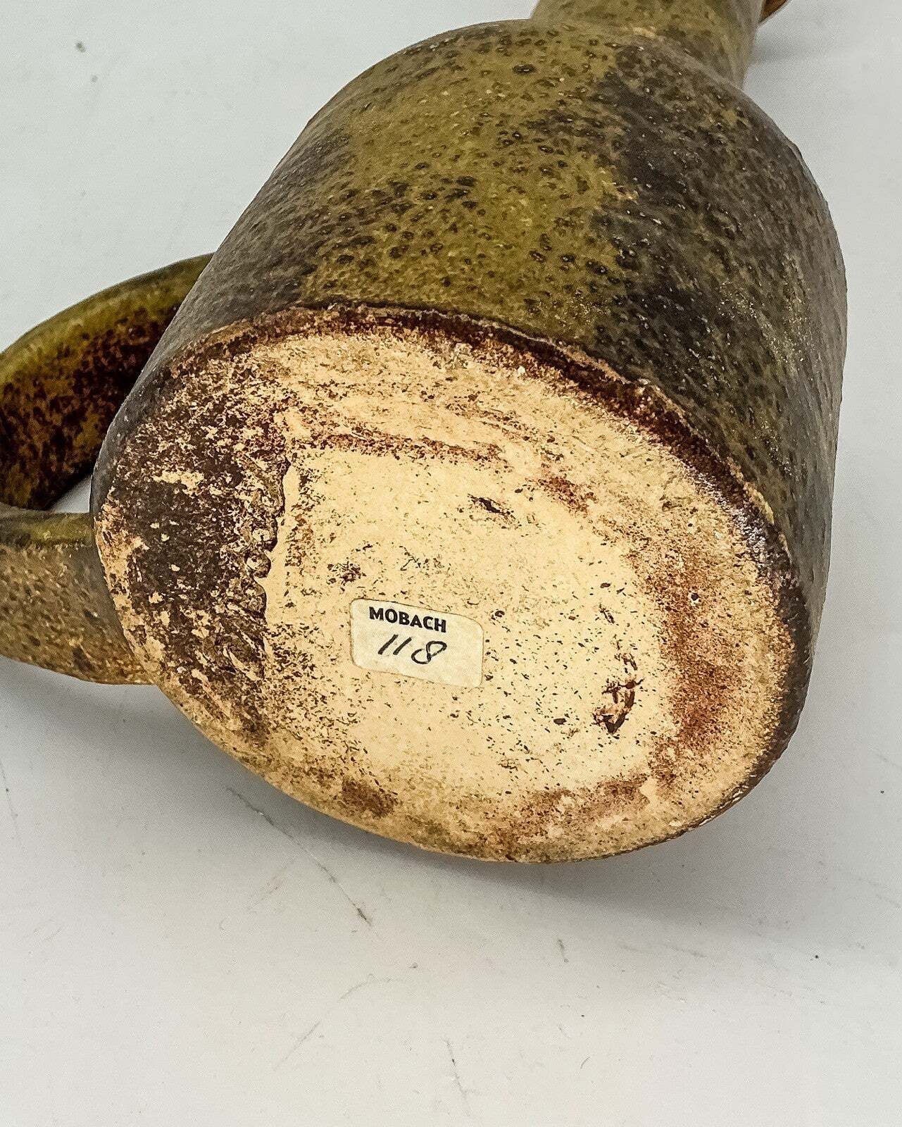 Dutch Studio Pottery Vase By Jaan Mobach For Mobach Keramiek, 1960s Holland Mcm photo for sale