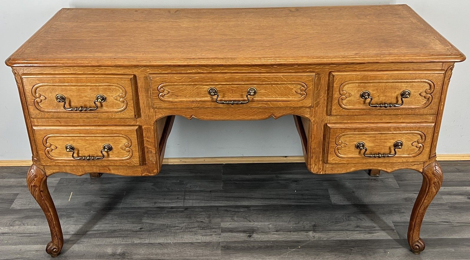 Cabinet Vintage French Louis XVI  Tv Stand  Carved Desk Oak Sideboard Lot 4515