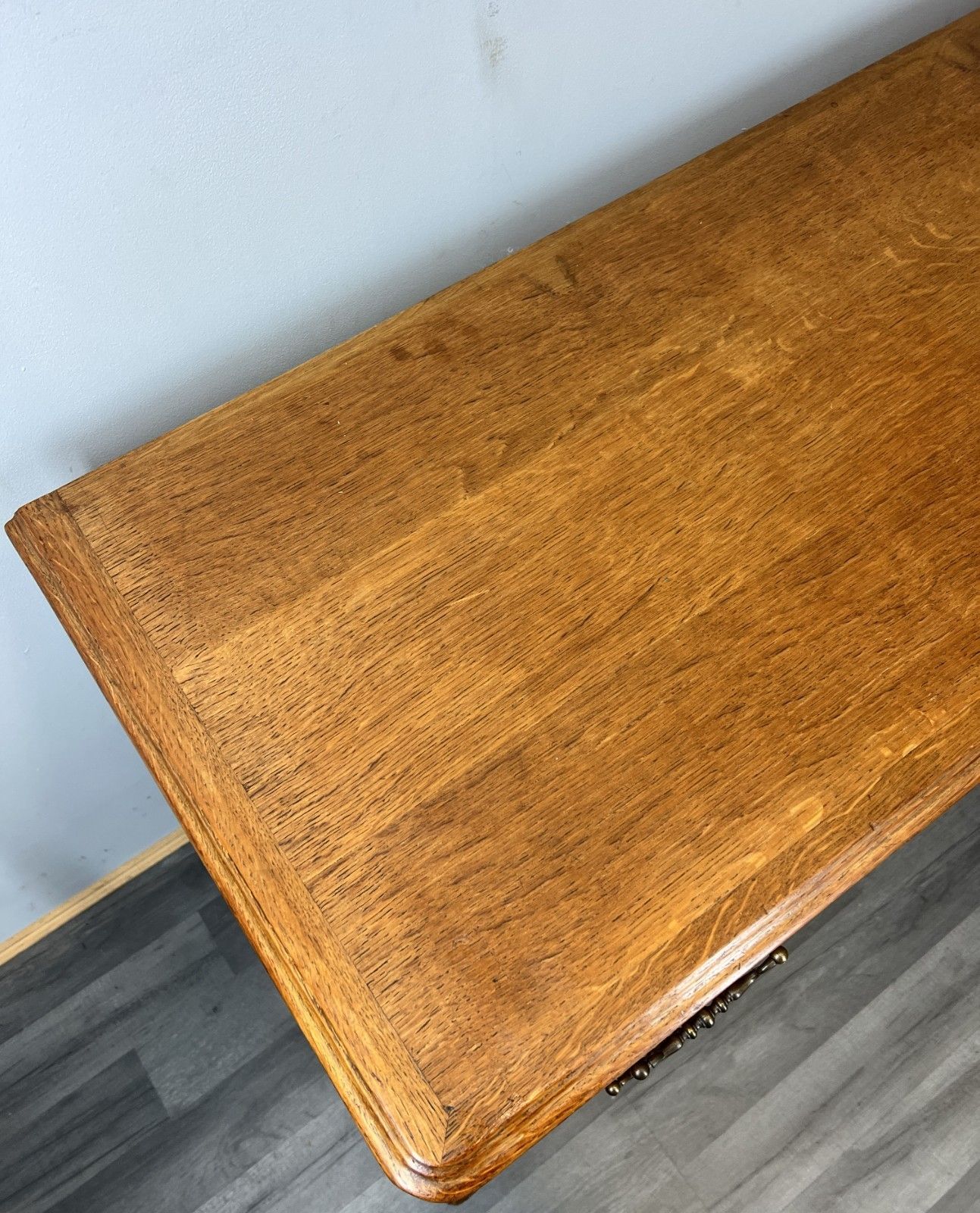 photo for sale Cabinet Vintage French Louis XVI  Tv Stand  Carved Desk Oak Sideboard Lot 4515