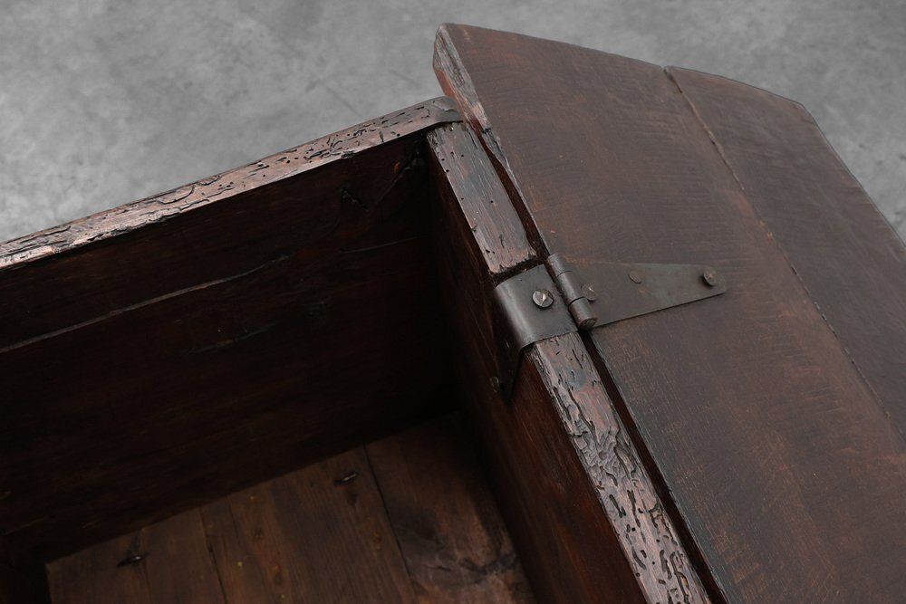 2896.0 16th Century Gothic Carved Oak Chest, France photo