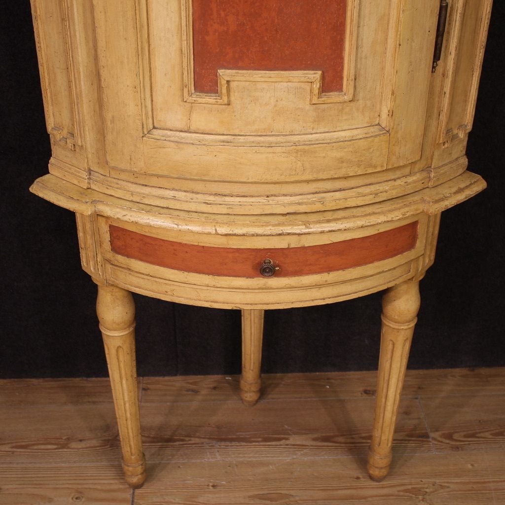 Antique Louis XVI Lacquered Corner Cabinet From The 18th Century photo vinterior