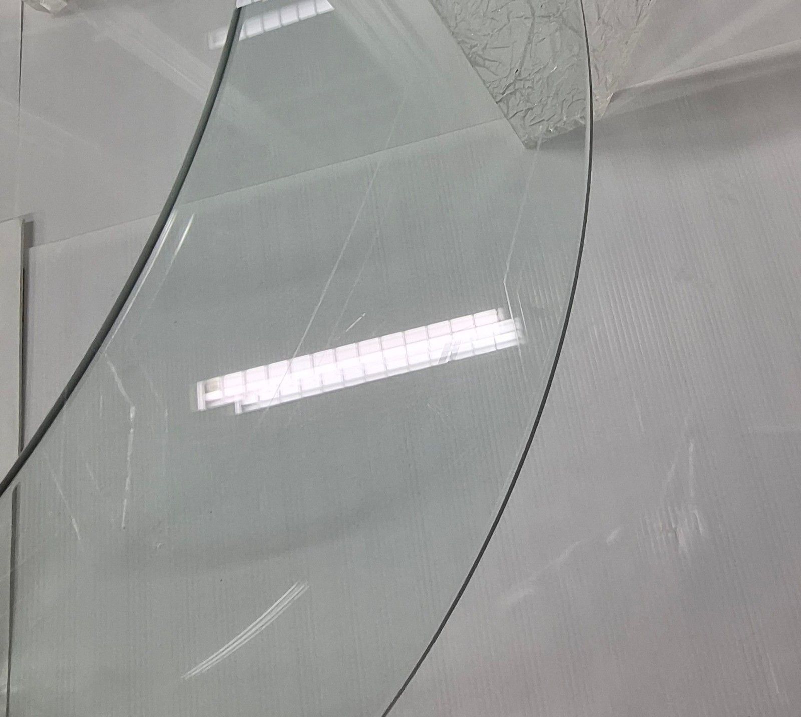 Furniture Vintage 1980s Plexiglass Texture & Glass Round Coffee Table 80s Jeannot Cerutti photo
