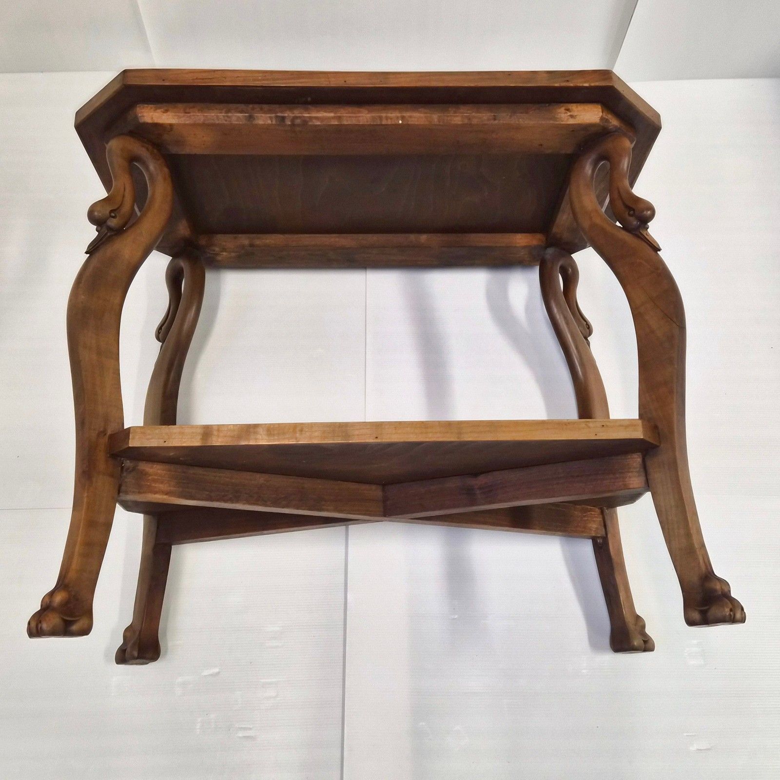 photo for sale Gueridon Art Deco Art Nouveau Vintage Swans & Lion Paw Console Table
