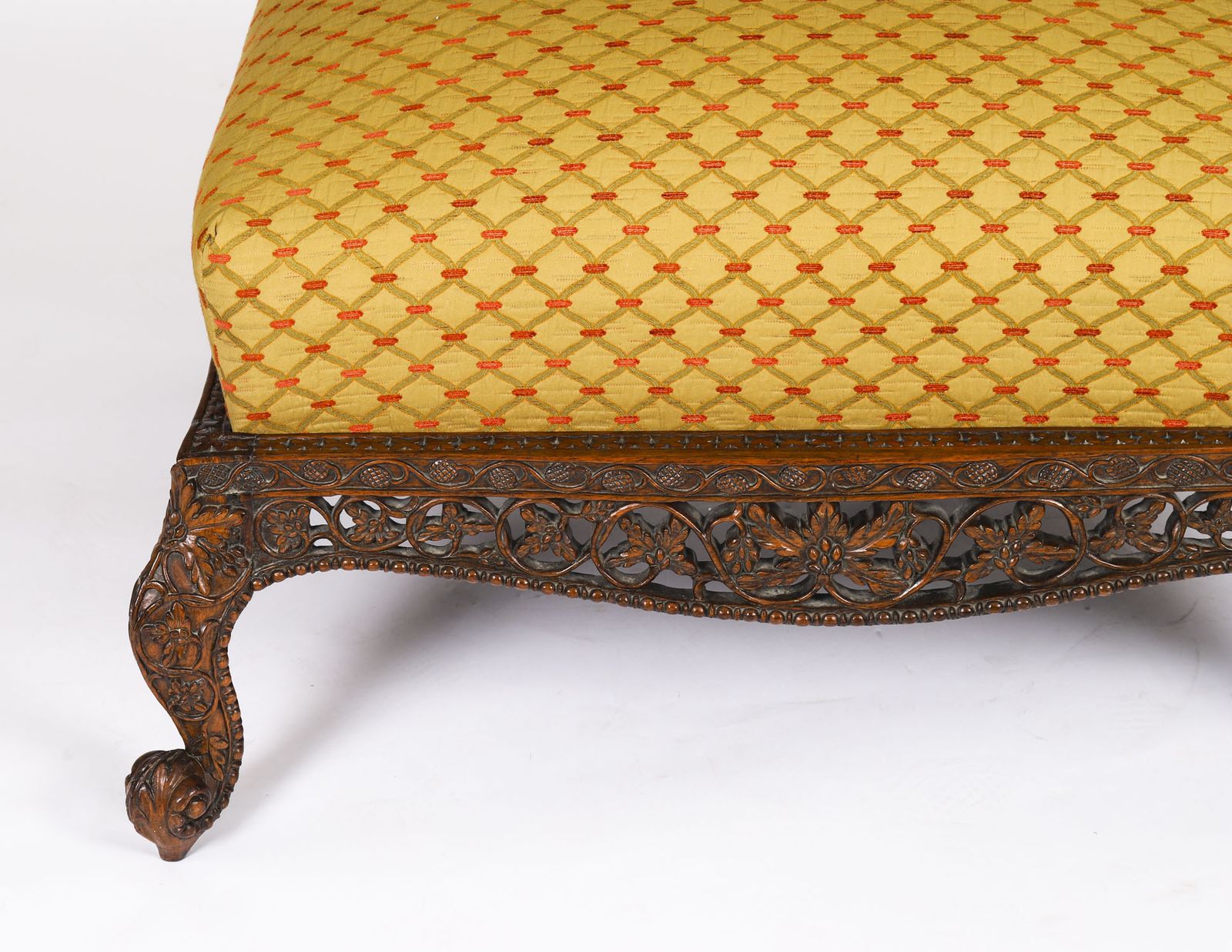 Antique Large Anglo Indian Stool 19th Century 95x75cm photo for sale