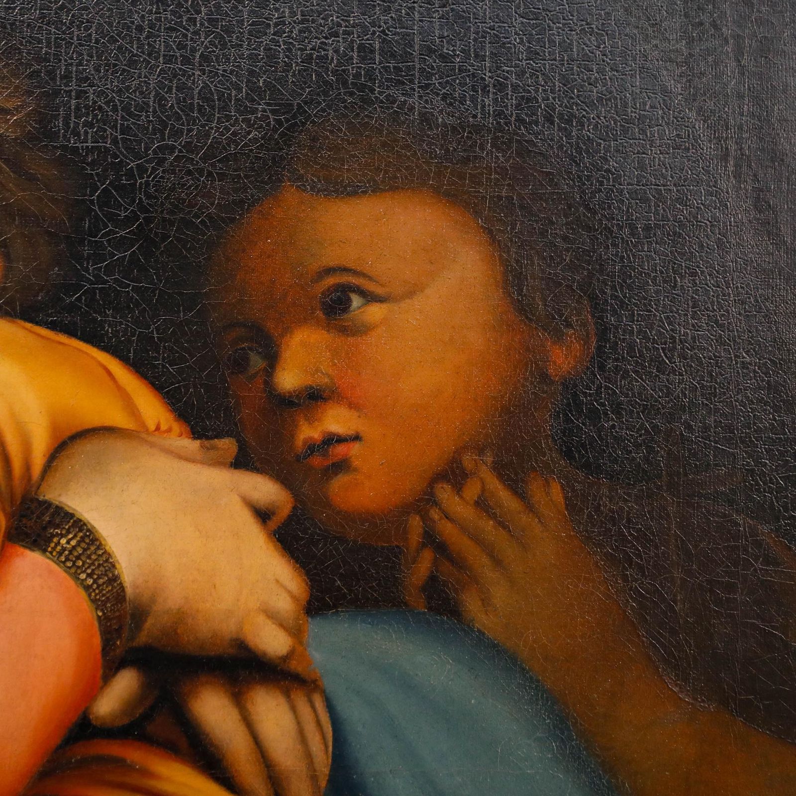 After Raphael (1483 1420) 19th Century Oil, Madonna Della Sedia photo 995.0