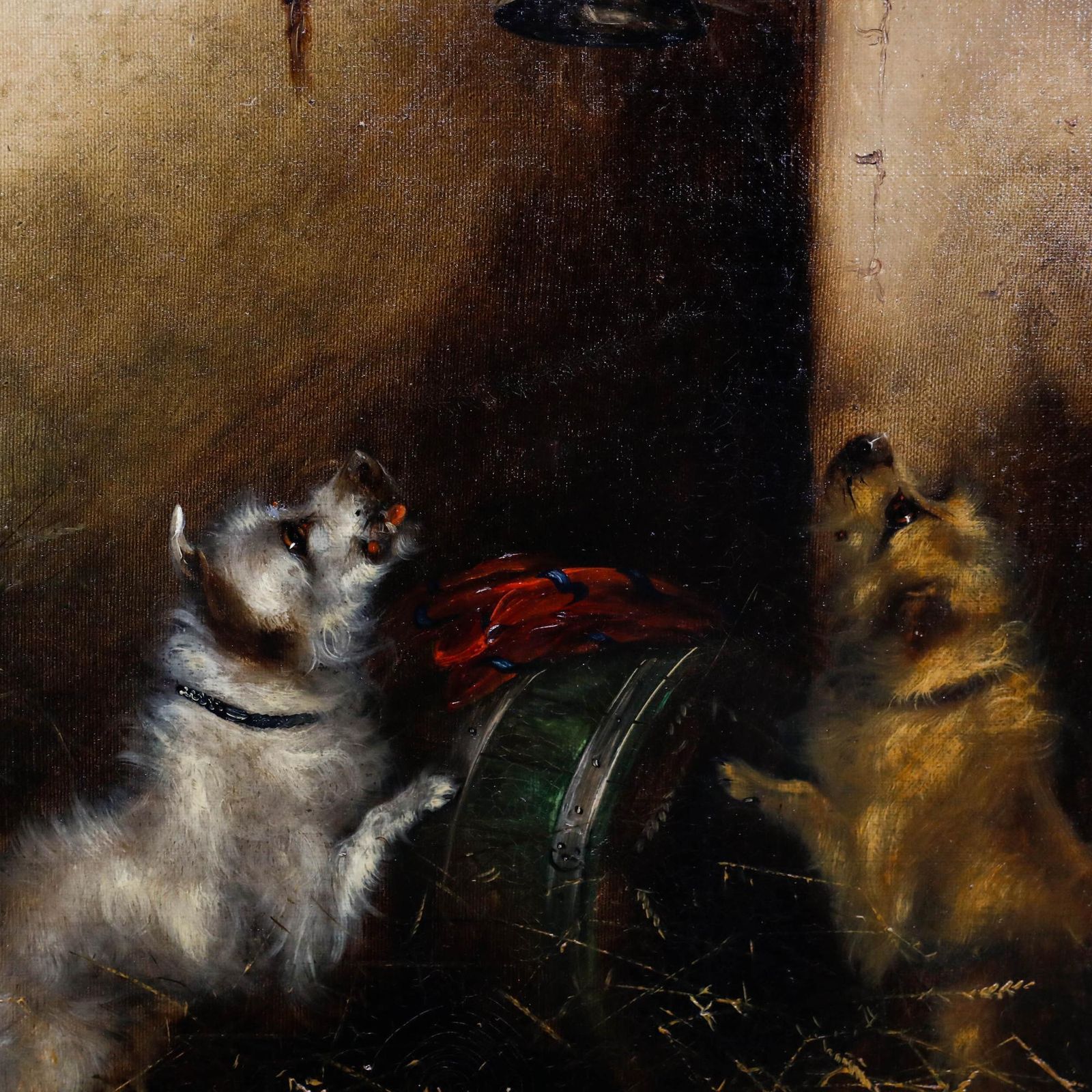 Frank Wormald Cassels (1862 1908) Framed Oil, Hiding In The Lantern photo Art