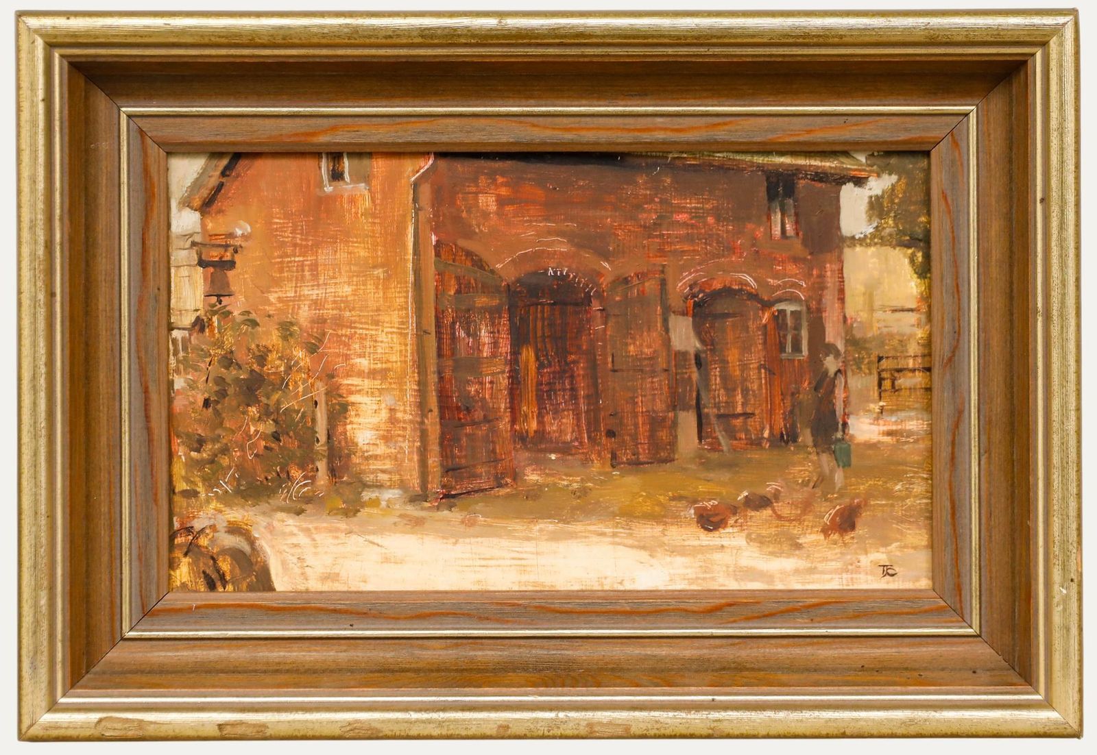 Tom Coates (1941 2023) Framed 20th Century Oil, Stables At Sutton Mill