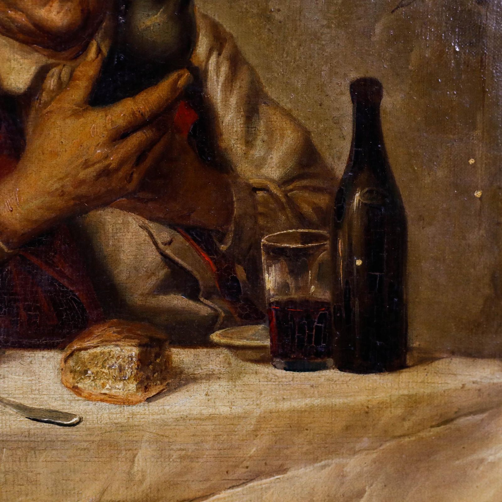 R. Frigerio (1875 1948) After P. Massani Oil, The Wine Merchant And His Wife photo Art