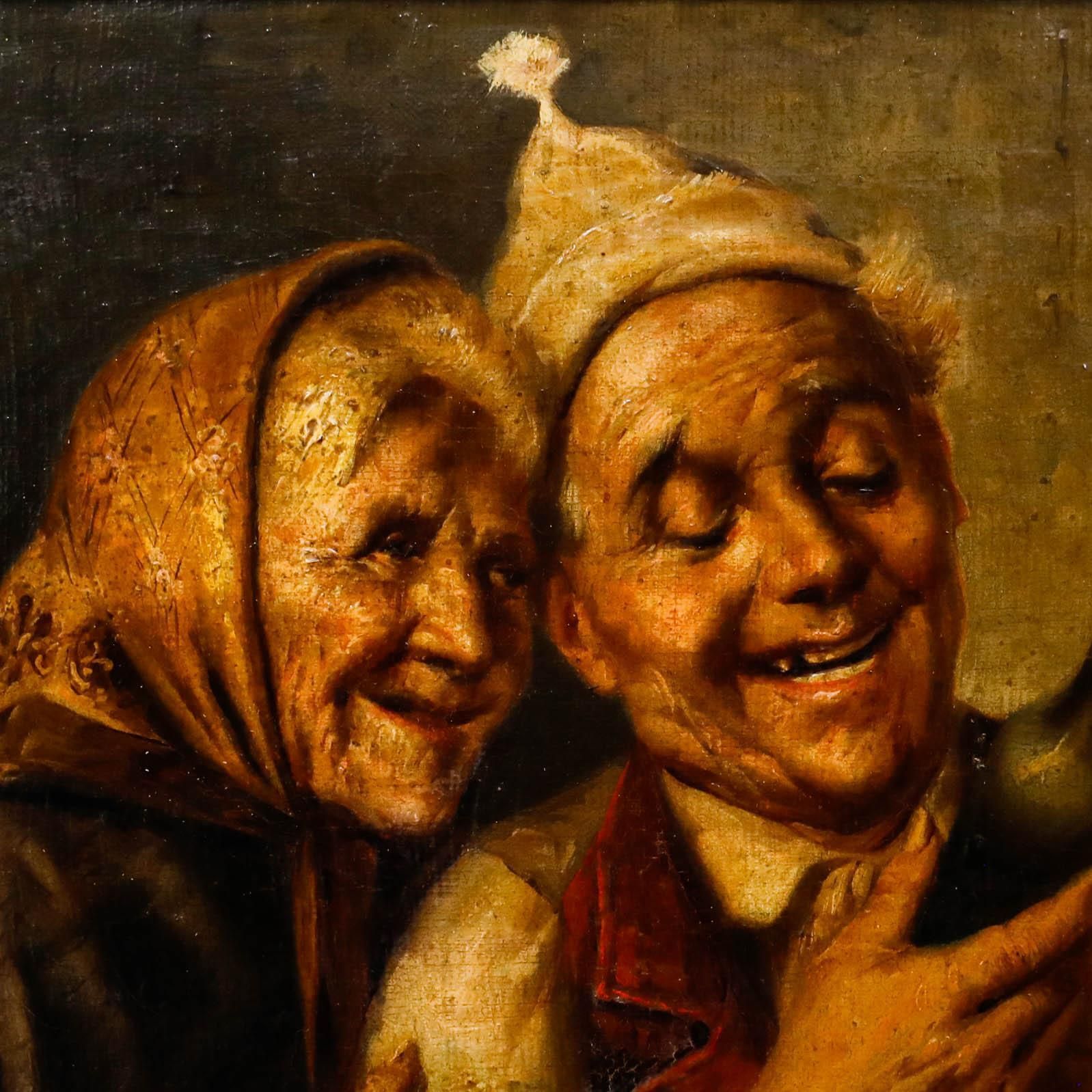 R. Frigerio (1875 1948) After P. Massani Oil, The Wine Merchant And His Wife photo 325.0