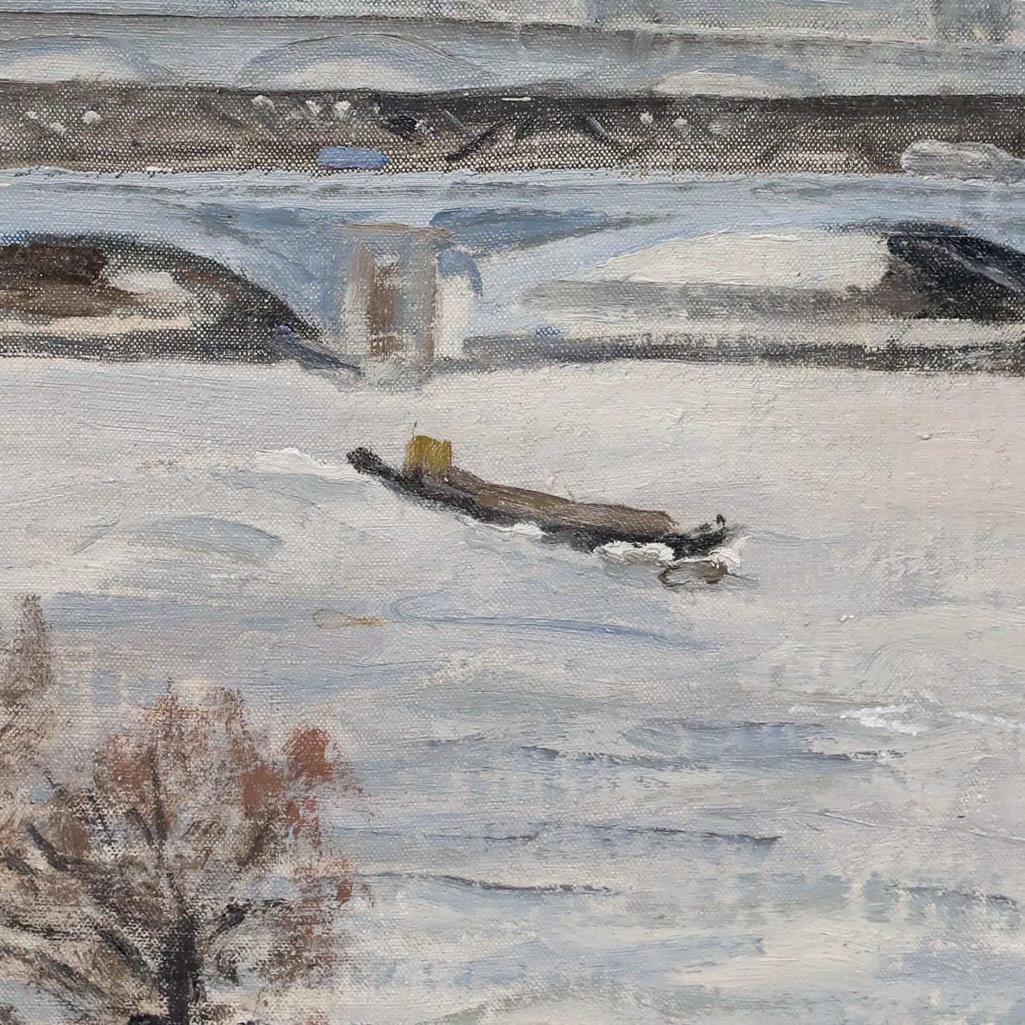 Scott Brown 20th Century Oil, View To London Bridge photo 395.0