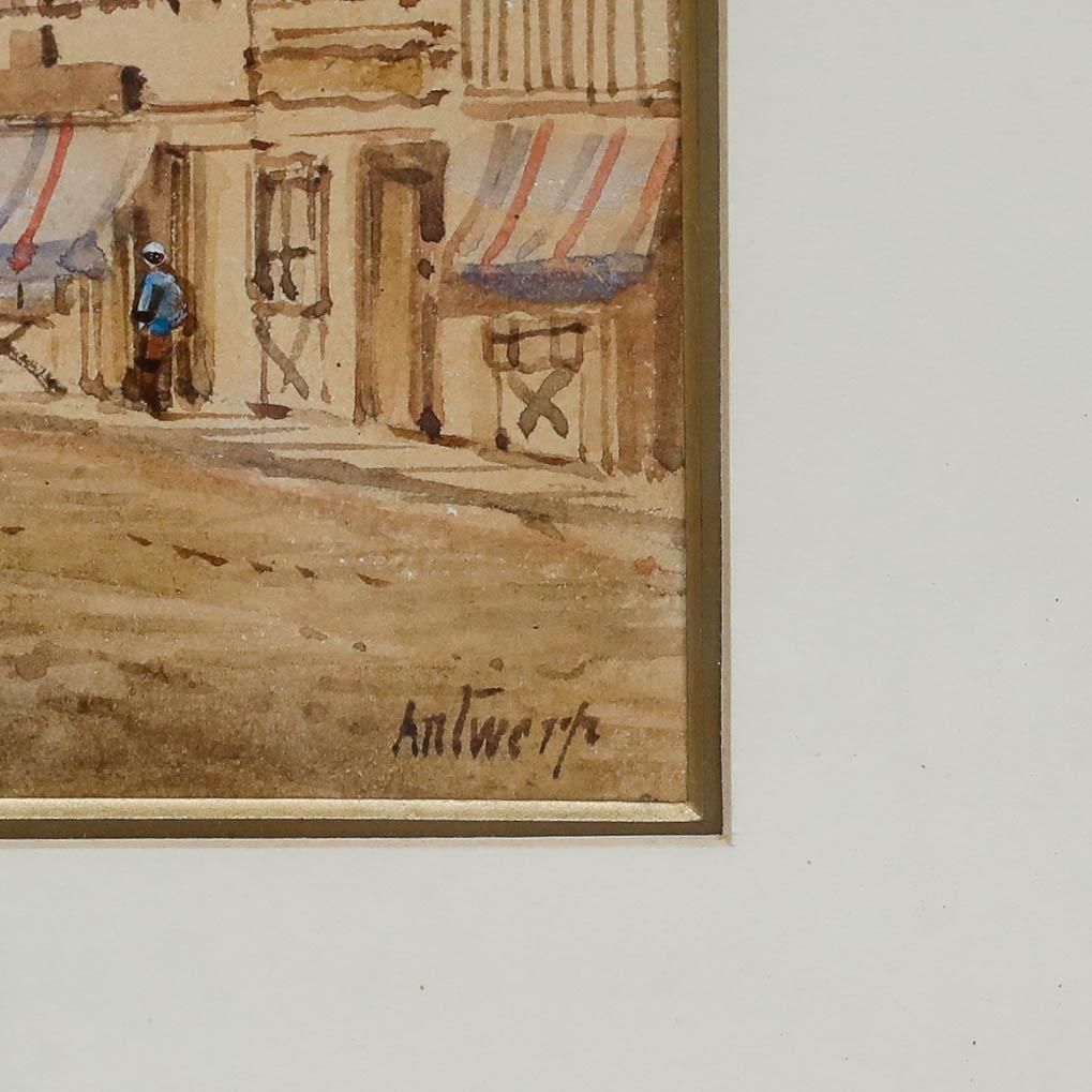 Edward Nevil (Fl.1880 1900) Late 19th Century Watercolour, Antwerp photo buy