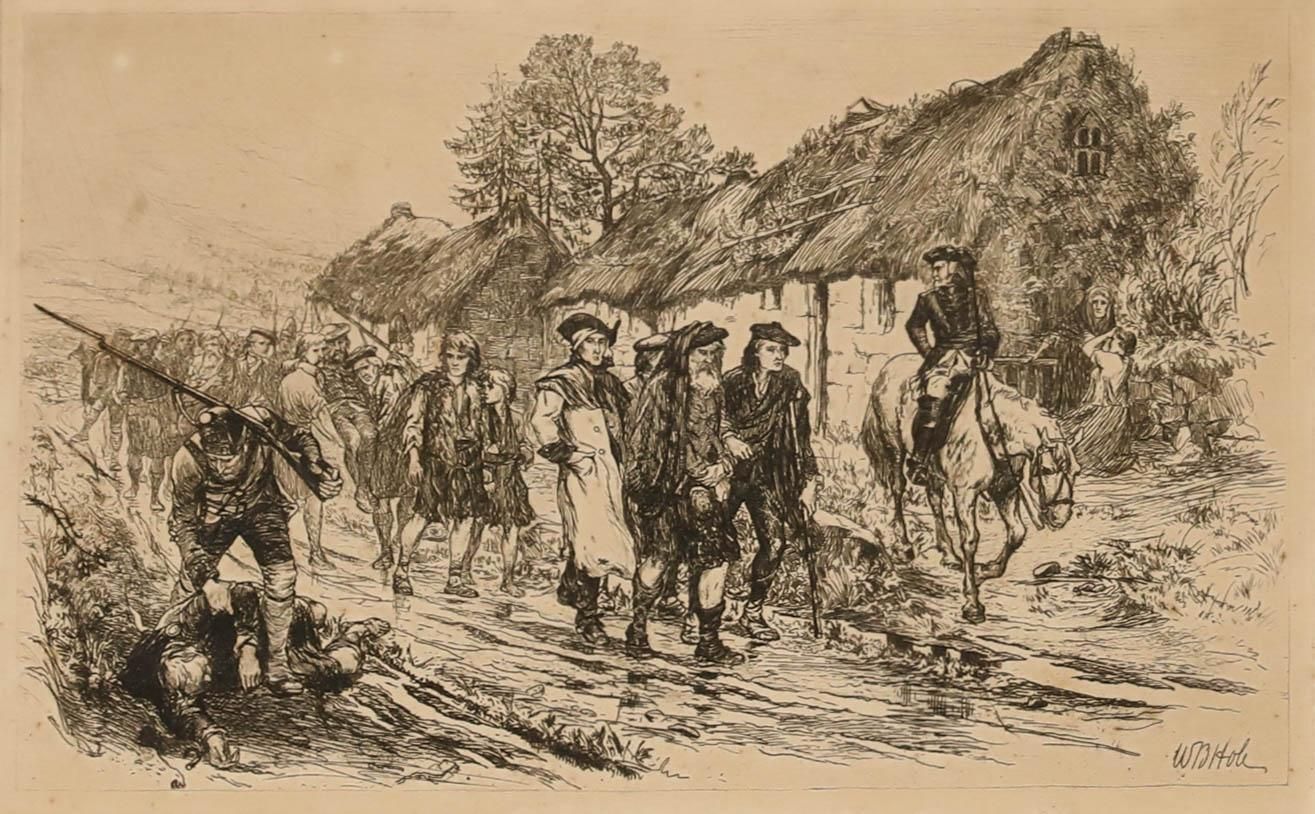 W. B. Hole Arsa (1846 1917) Signed 1882 Etching, The End Of The Rebellion photo furniture