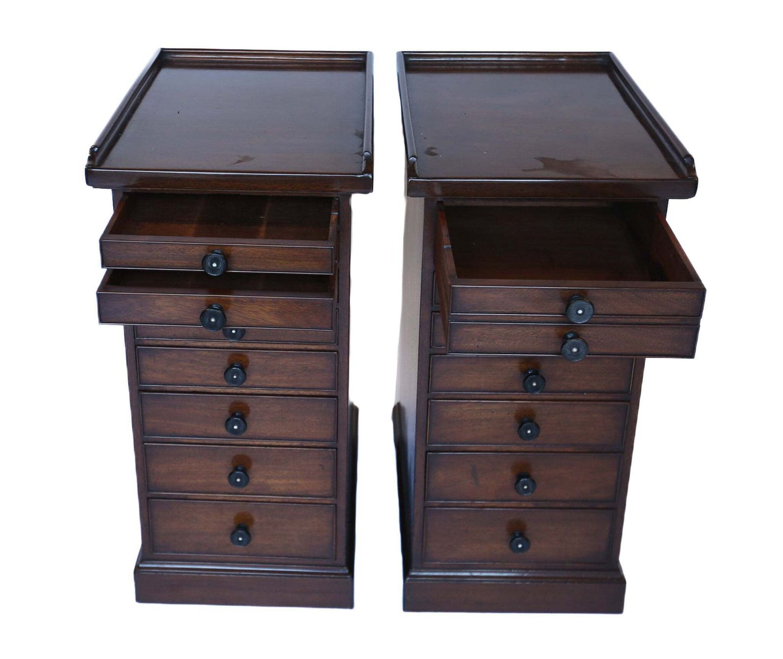 Pair Victorian Mahogany Multi Drawer Chests photo Furniture