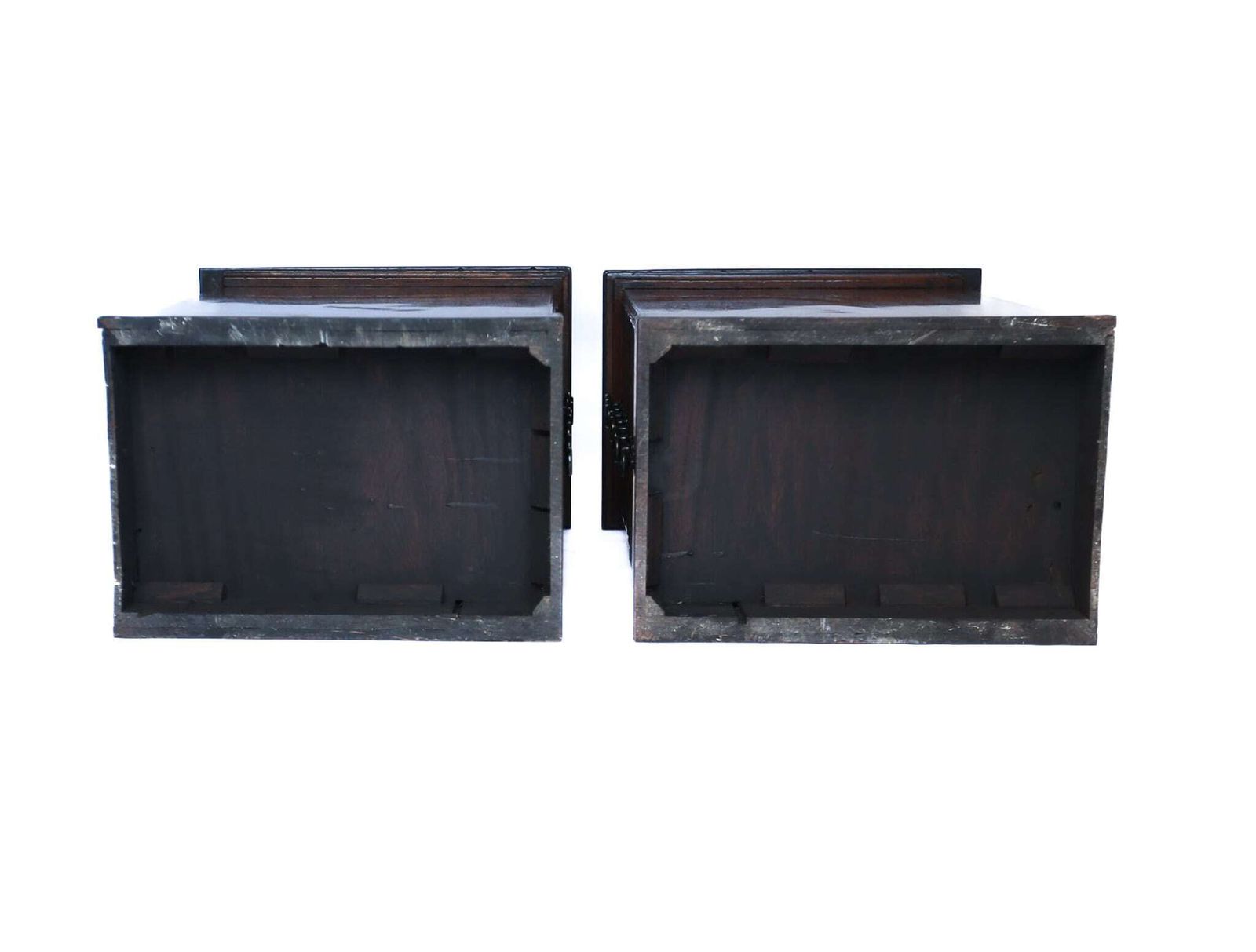 photo furniture Pair Victorian Mahogany Multi Drawer Chests