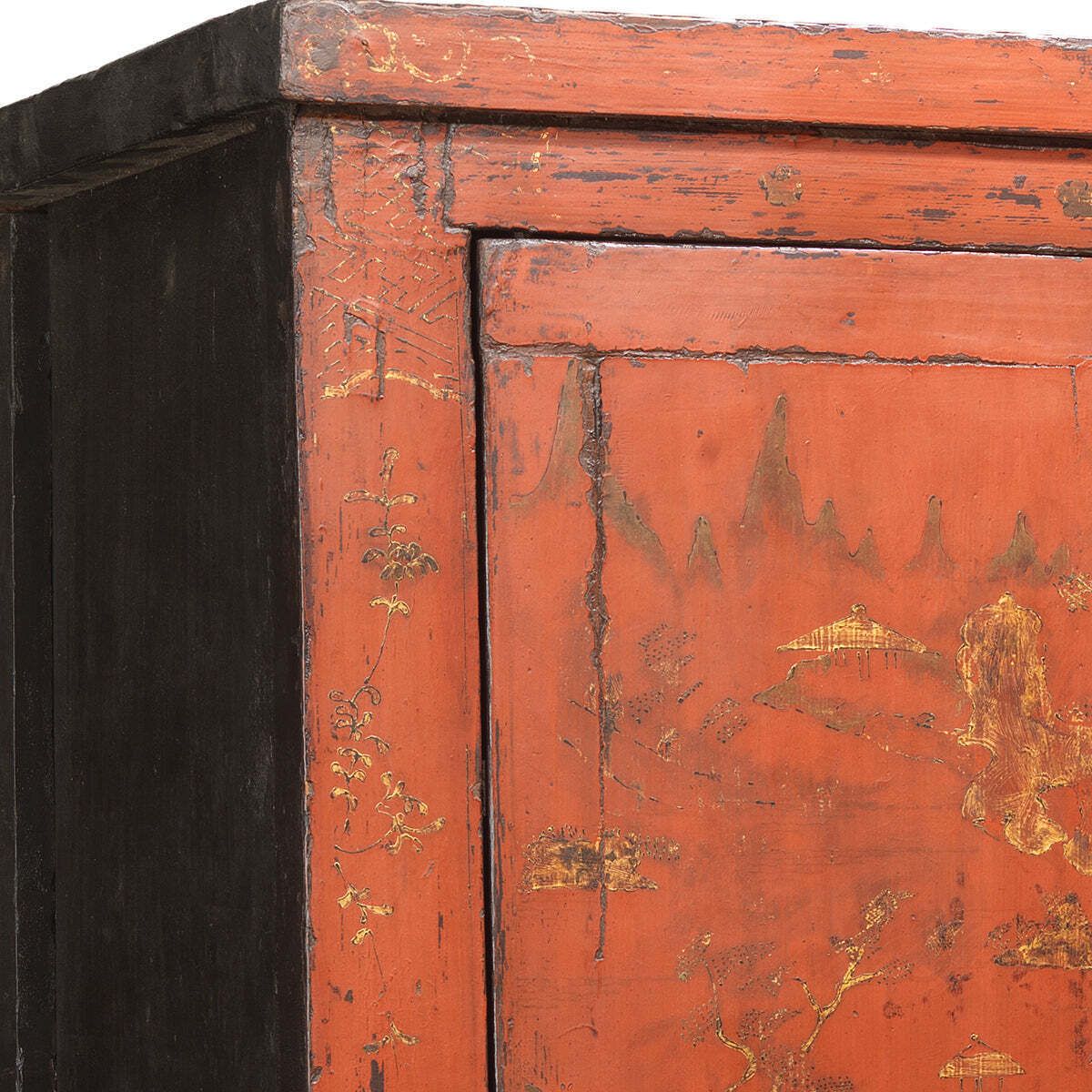 photo furniture Red And Gold Antique Shanxi Cabinet