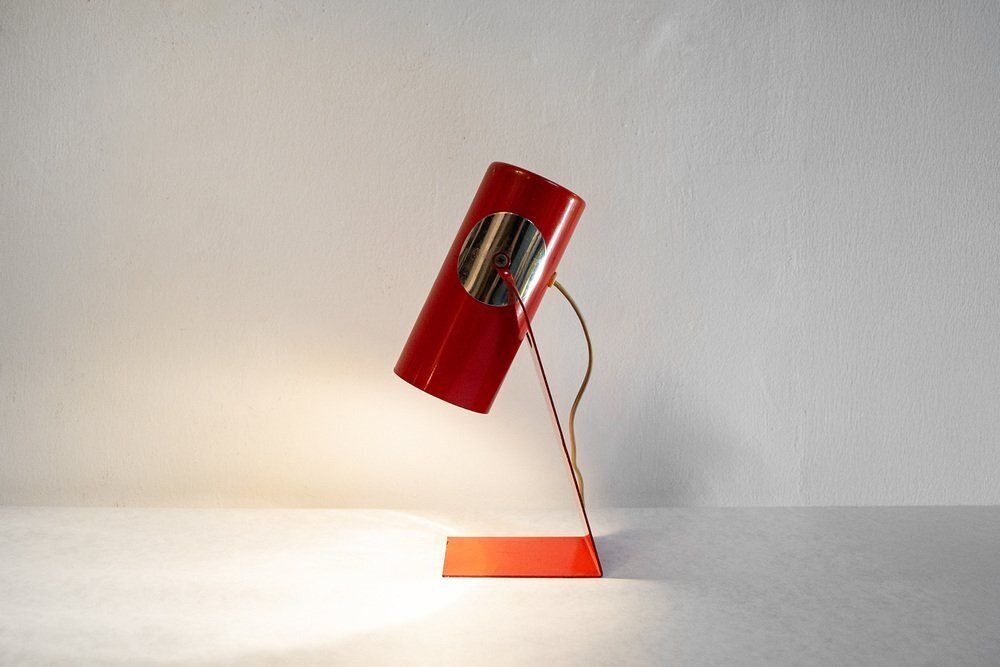 Gelakte Metalen Bureaulamp, Jaren 1970 photo furniture