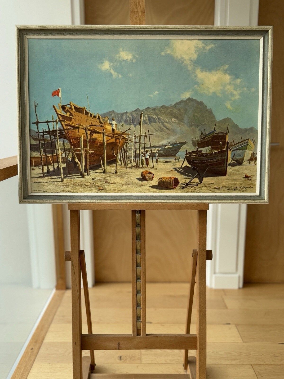 “Slave Island, Aden" By The British Wildlife Artist David Shepherd Framed Print photo for sale