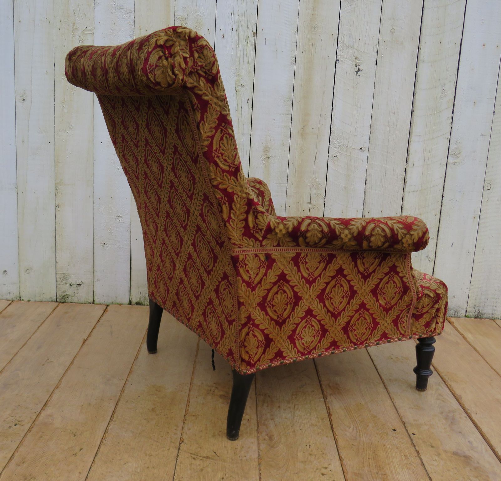 Antique French Napoleon III Library Armchair photo Furniture