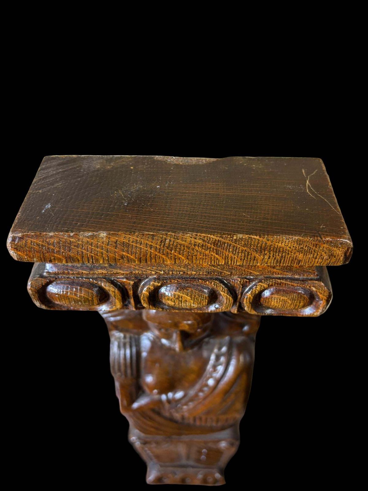Set Of 18th Century Carved Oak Herm Mounts And Corbels photo vinterior