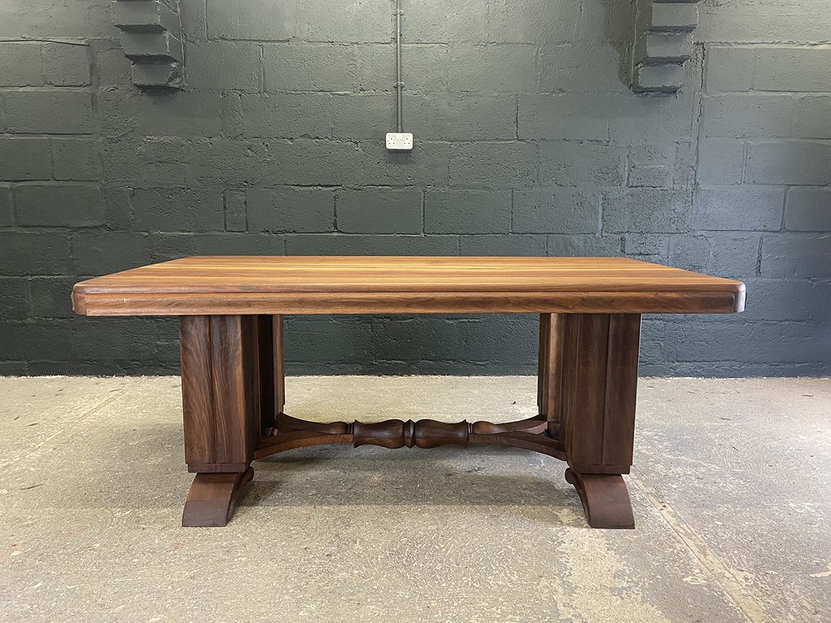 French Art Deco Dining Table, Dominique, Rosewood, Circa 1930 photo for sale