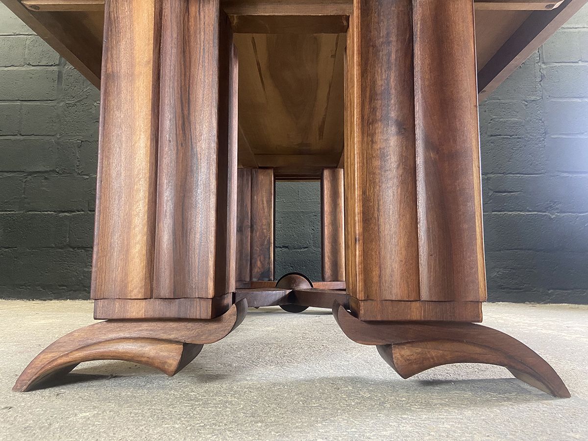 5950.0 French Art Deco Dining Table, Dominique, Rosewood, Circa 1930 photo