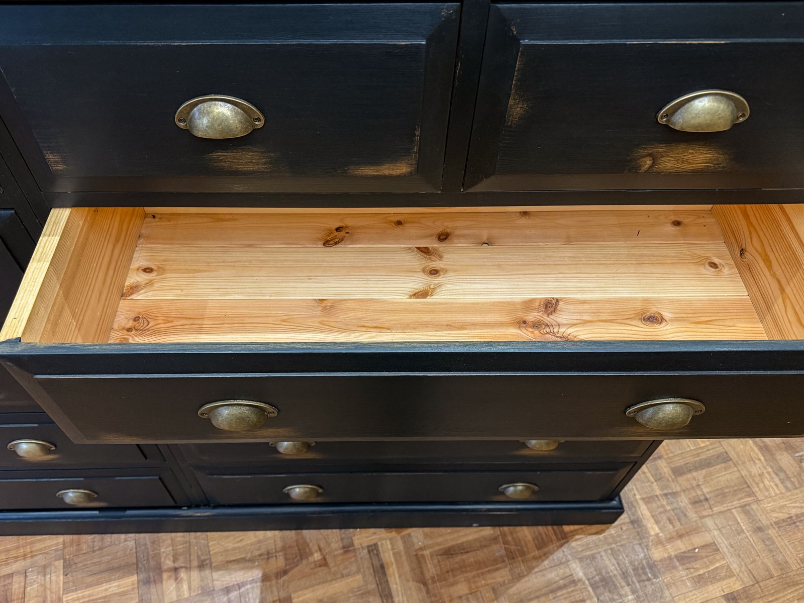 Large Painted Pine Bank Of Drawers photo vinterior