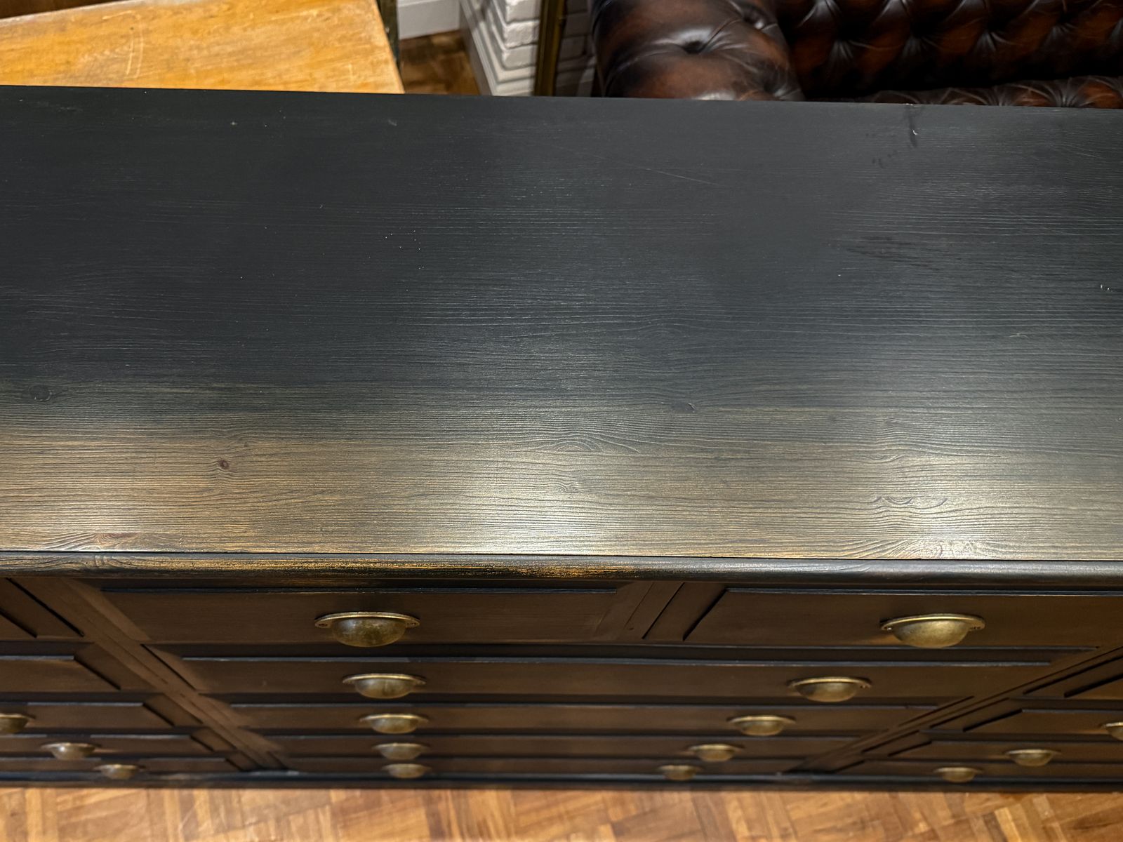 Large Painted Pine Bank Of Drawers photo buy