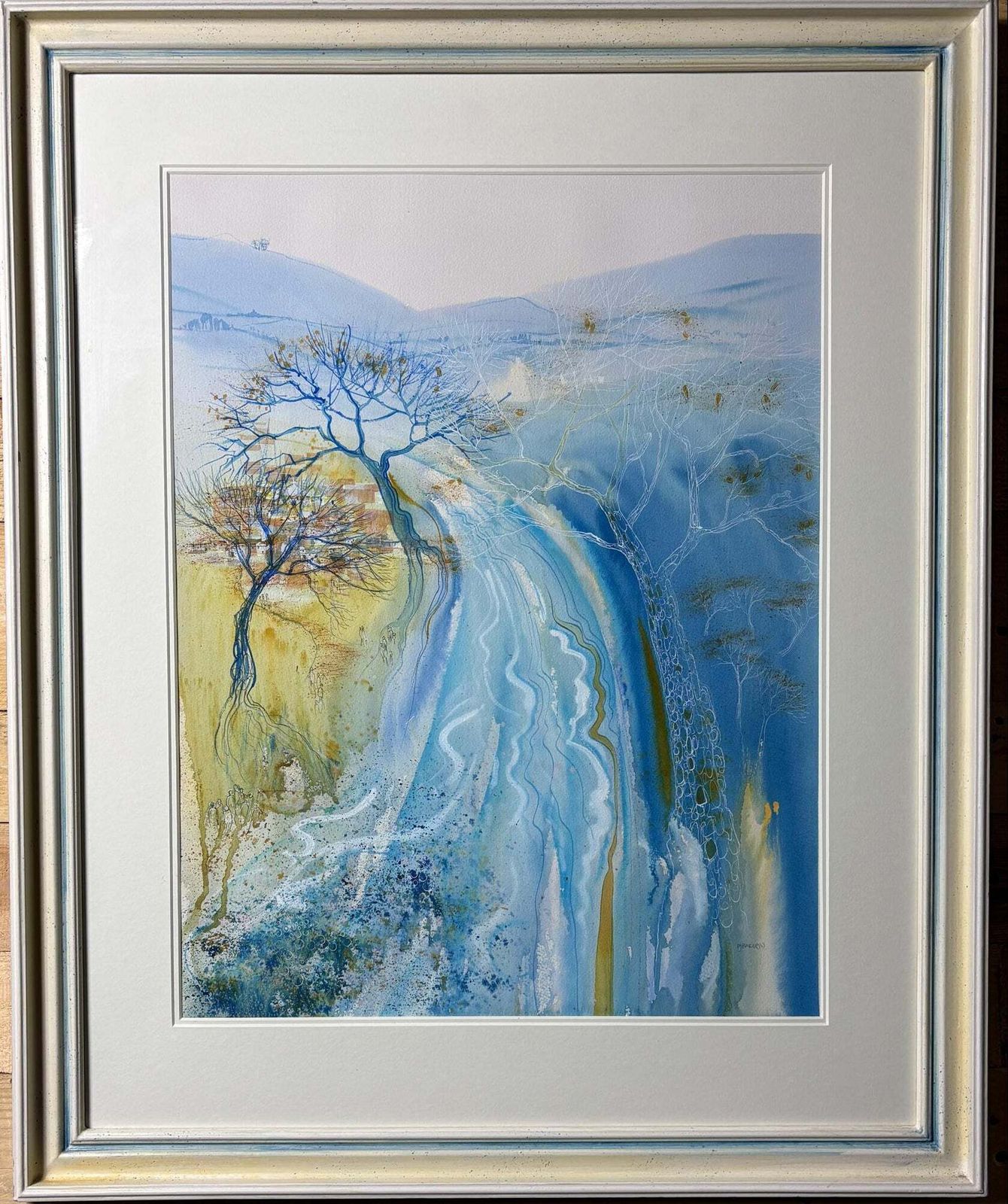 Original Watercolour On Paper, “Tree Of Life,” Signed Lower Right Pj Baker photo furniture