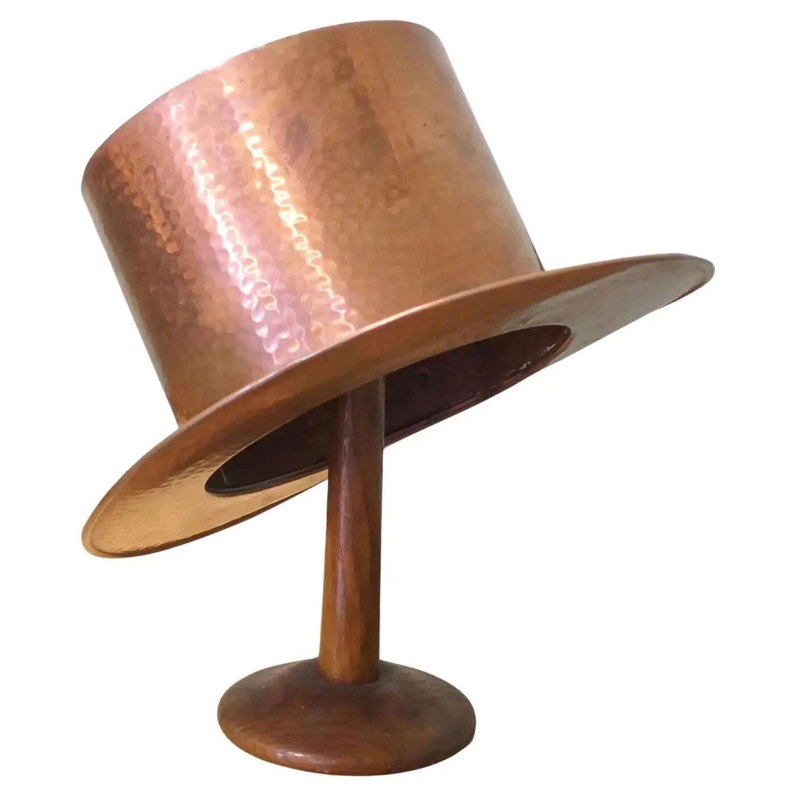 Arts And Crafts Copper Milliners Trade Sign. Copper Top Hat