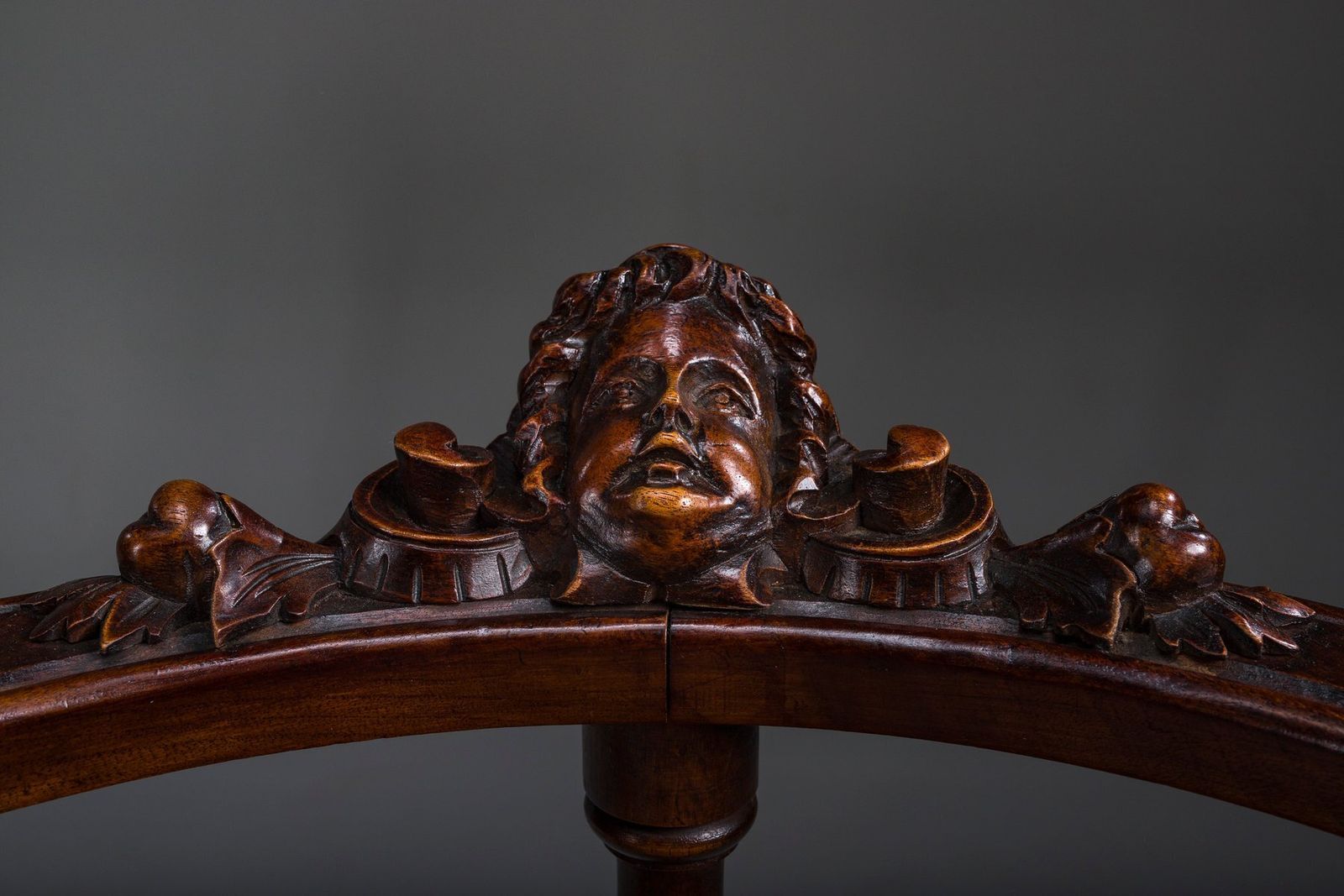 19th Century Italian Renaissance Style Carved Walnut Corner Chairs, Set Of 2 photo furniture