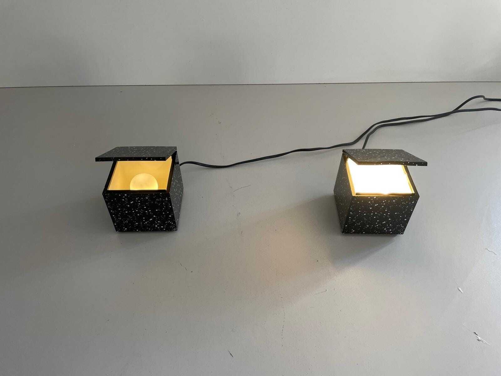 Lighting Pair Of Cuboluce Table Lamps By Opi Milano For Cini & Nils, 1970s, Italy photo