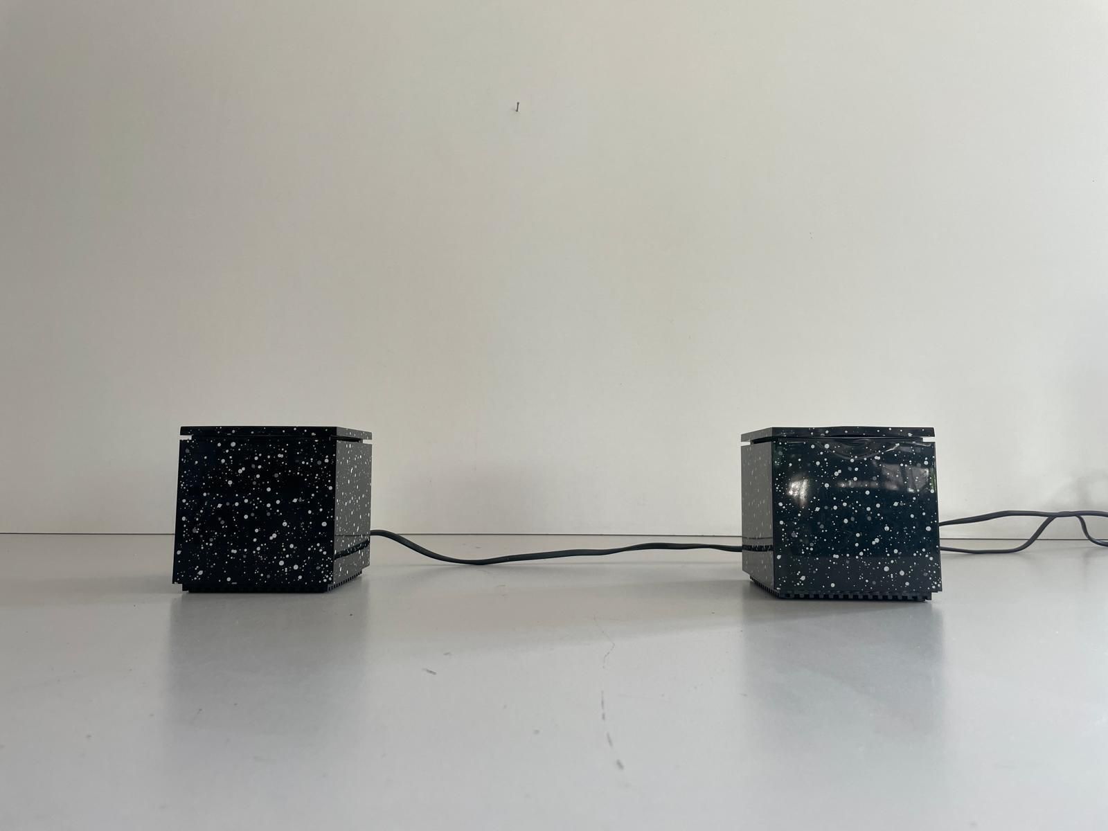 photo vinterior Pair Of Cuboluce Table Lamps By Opi Milano For Cini & Nils, 1970s, Italy