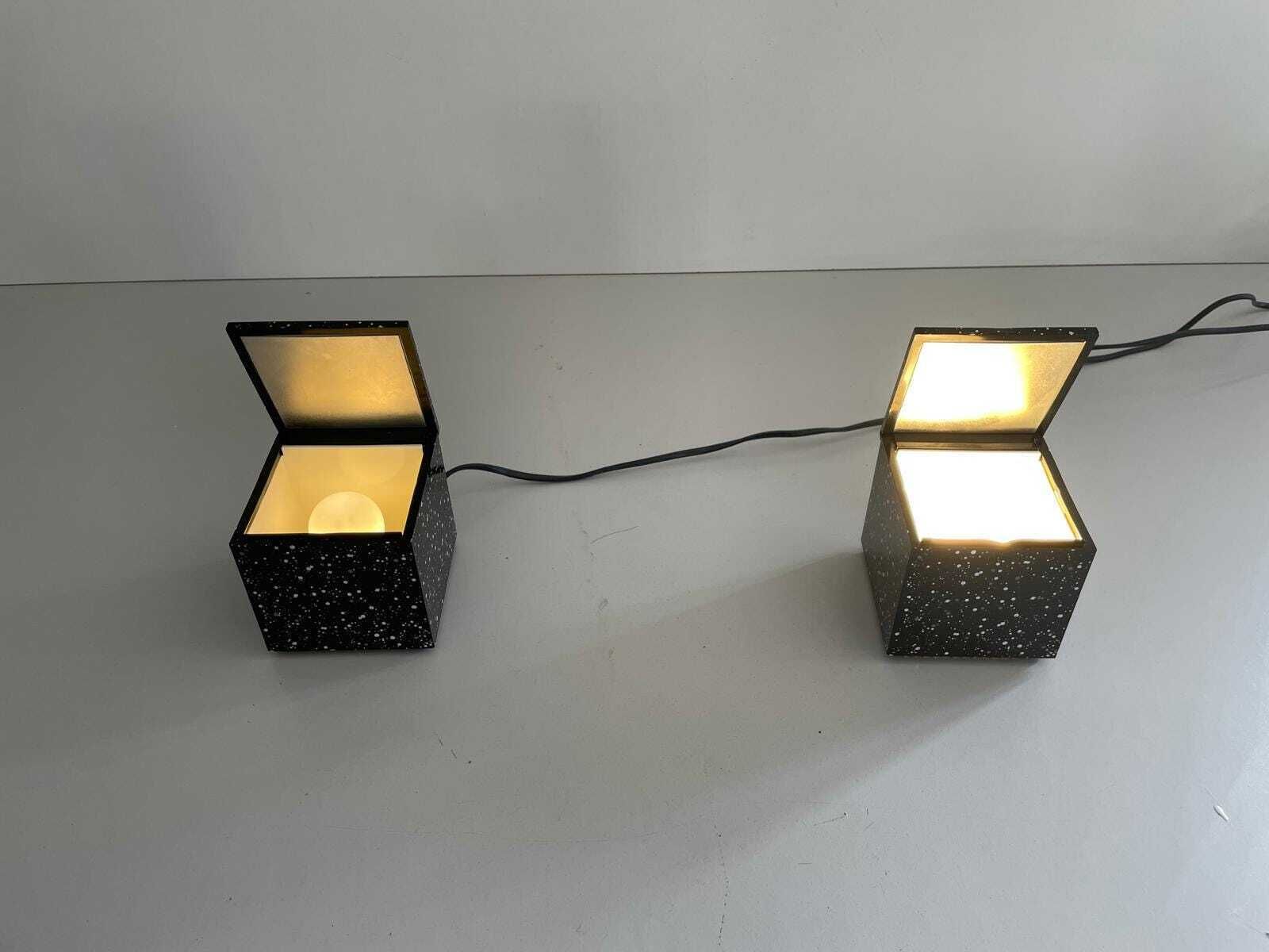 photo vintage Pair Of Cuboluce Table Lamps By Opi Milano For Cini & Nils, 1970s, Italy
