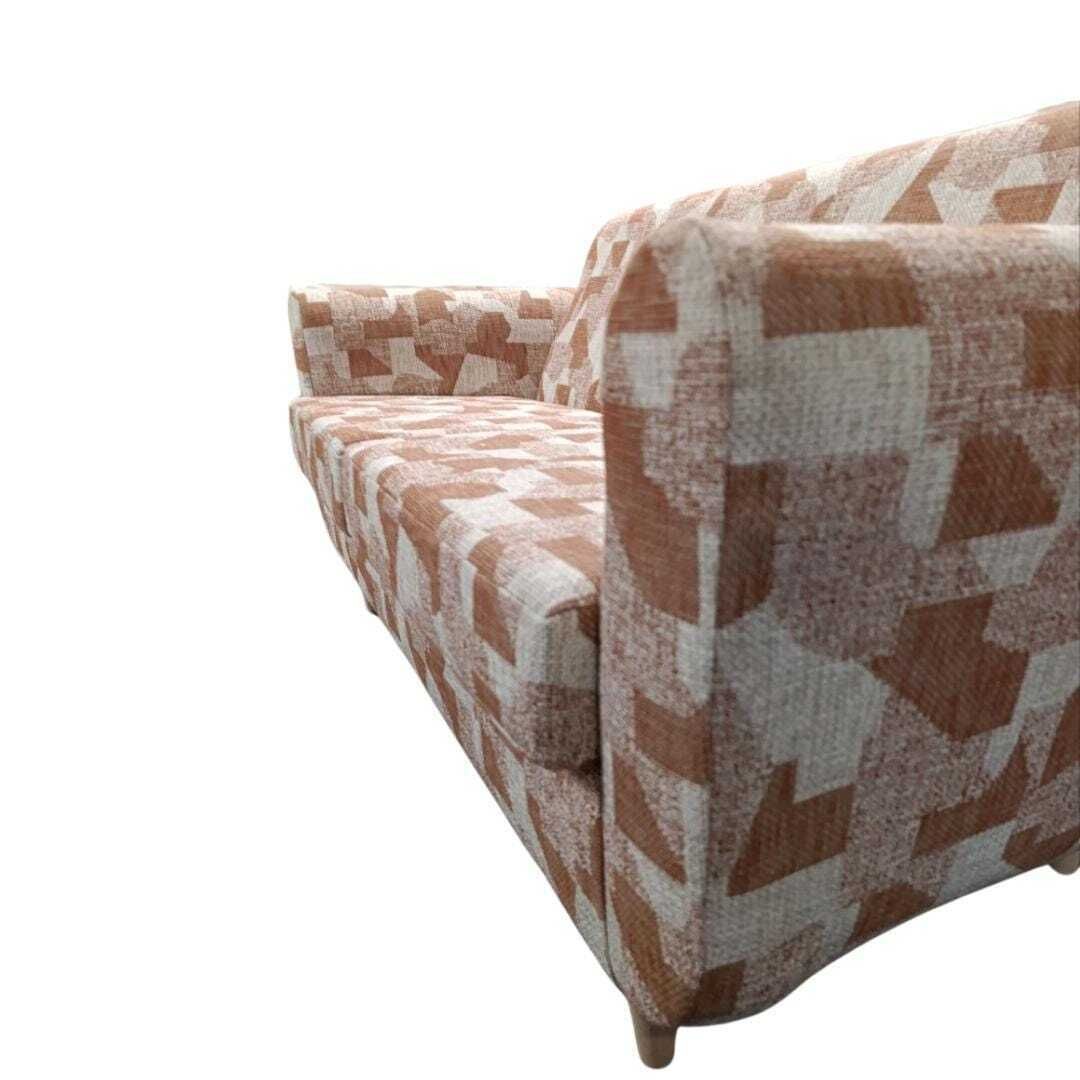Exceptional One Off British Made Mid Century Sofa — Upholstered In Nobilis “Kiruna” Fabric photo vinterior